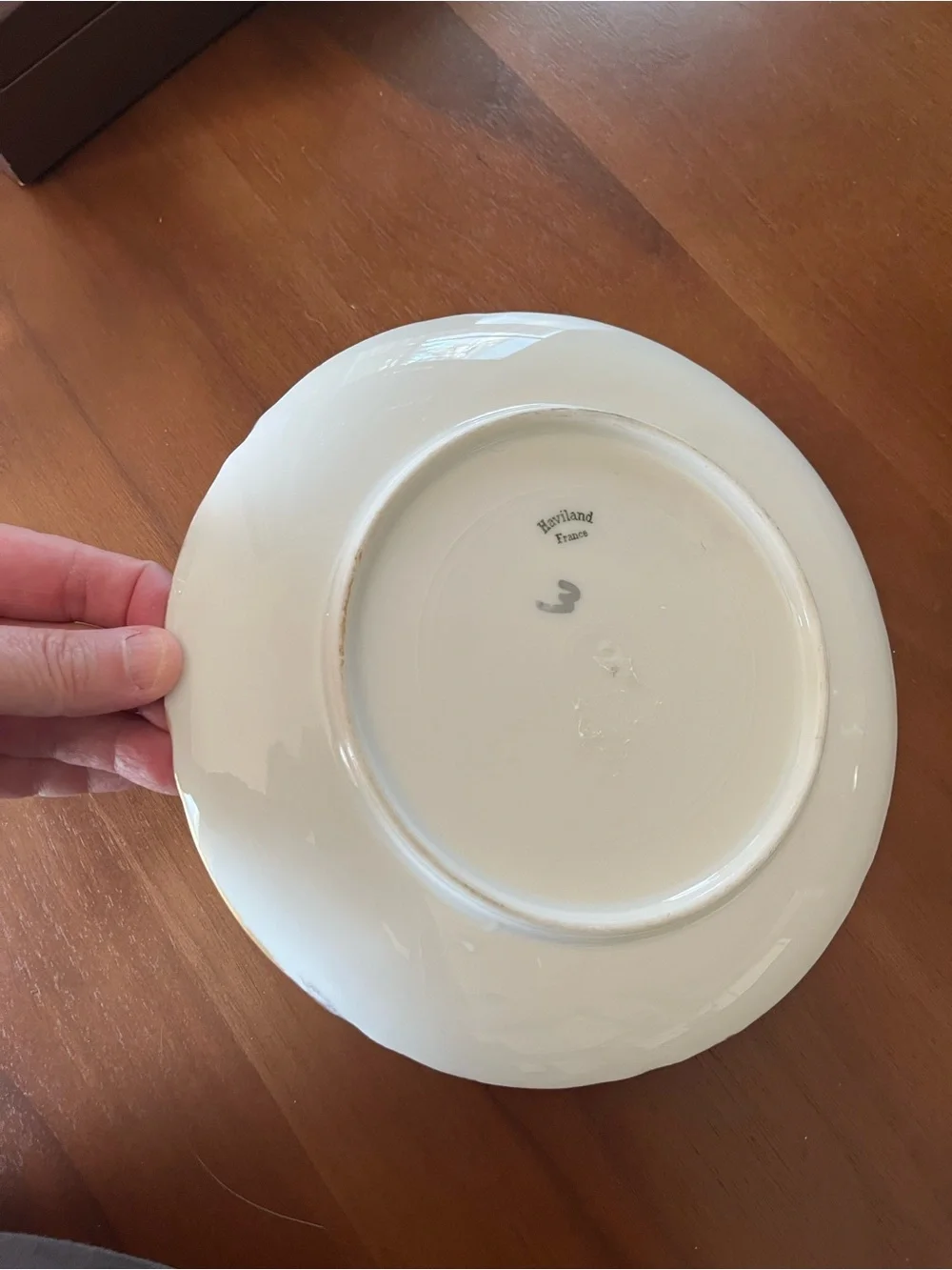 Vtg. Hand Painted Decorative Haviland France Plate Cabbage Rose  Artist Signed